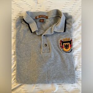 Harrington Gray‎ Polo Shirt with Embroidered Crest